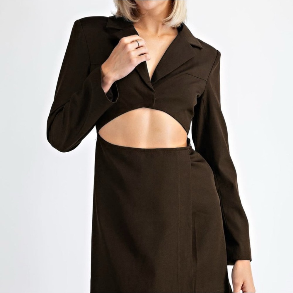 Edit by Nine Chocolate Brown Blazer Dress